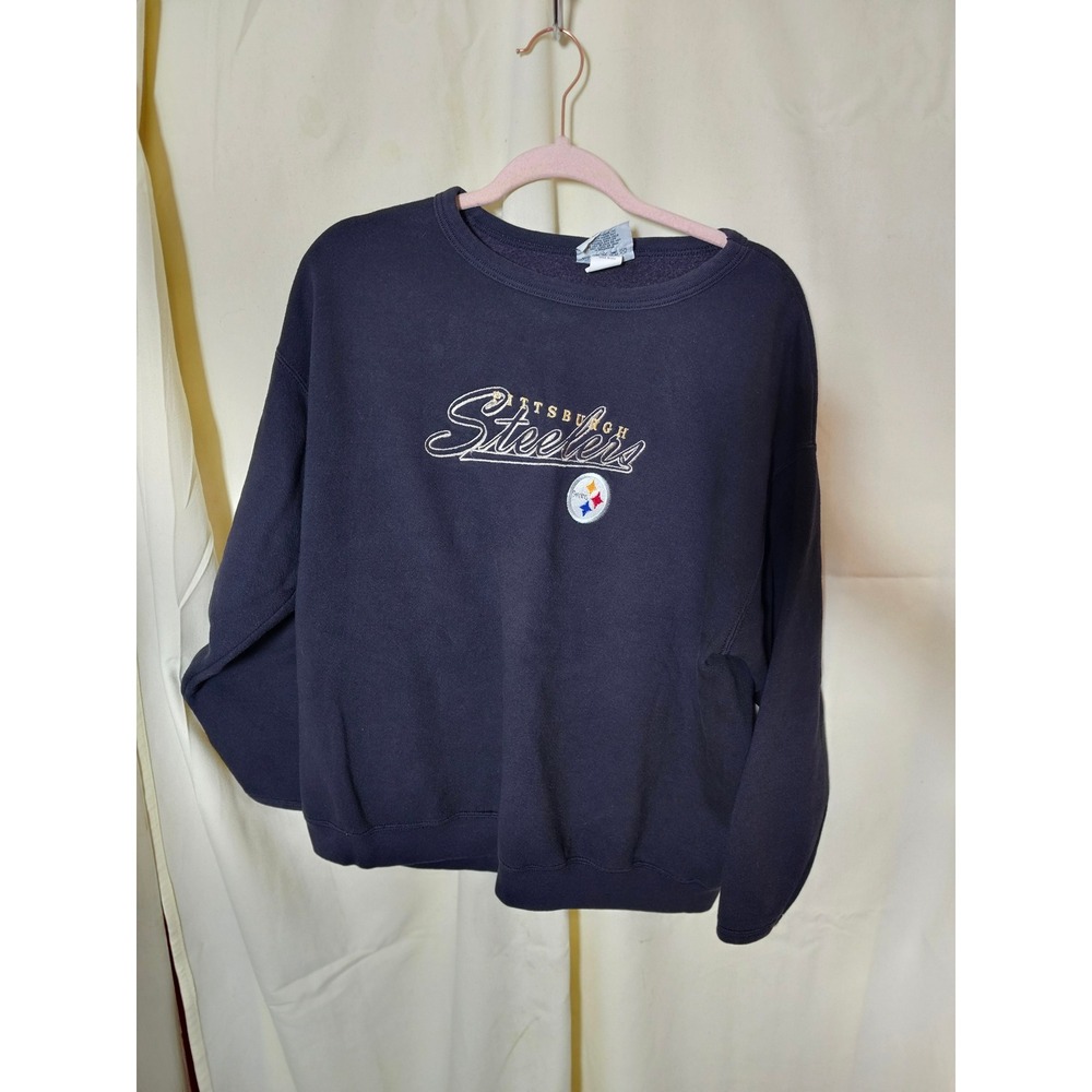 Vintage Lee Sport Pittsburgh Steelers Sweatshirt Navy Blue XL Made in USA